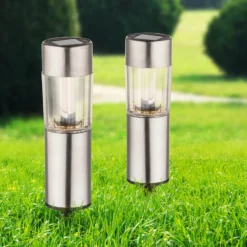 4er-Set - LED-Solar-Dekoleuchte Aro mit Erdspieß
