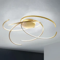 Escale Space - LED-Deckenlampe, 80 cm, Blattgold