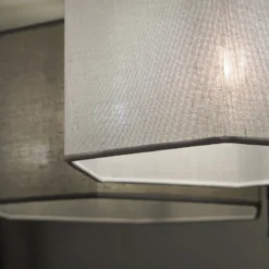 Euluna Deckenlampe Emil, Textil schwarz/grau/weiß, 3-flammig