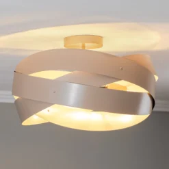 Euluna Deckenleuchte Tornado, beige, Ø 50 cm