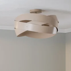 Euluna Deckenleuchte Tornado, beige, Ø 50 cm