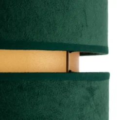 Euluna Duo Deckenleuchte Textil grün/gold Ø40cm