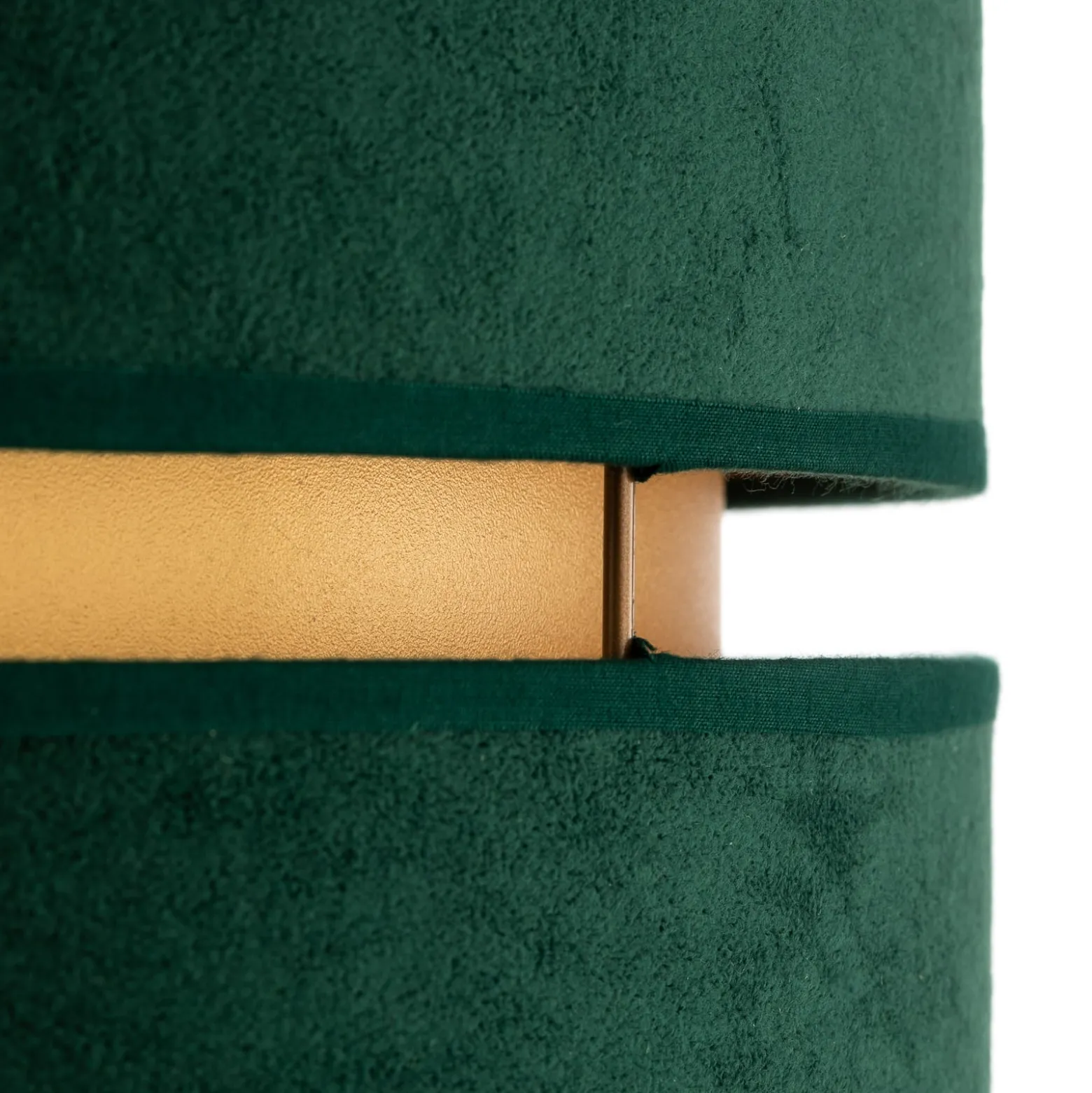 Euluna Duo Deckenleuchte Textil grün/gold Ø40cm