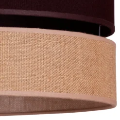 Euluna Levo Deckenleuchte, Ø60cm, jute/dunkelbraun