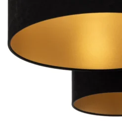 Euluna Lodge Deckenleuchte, 4-flg., schwarz/gold