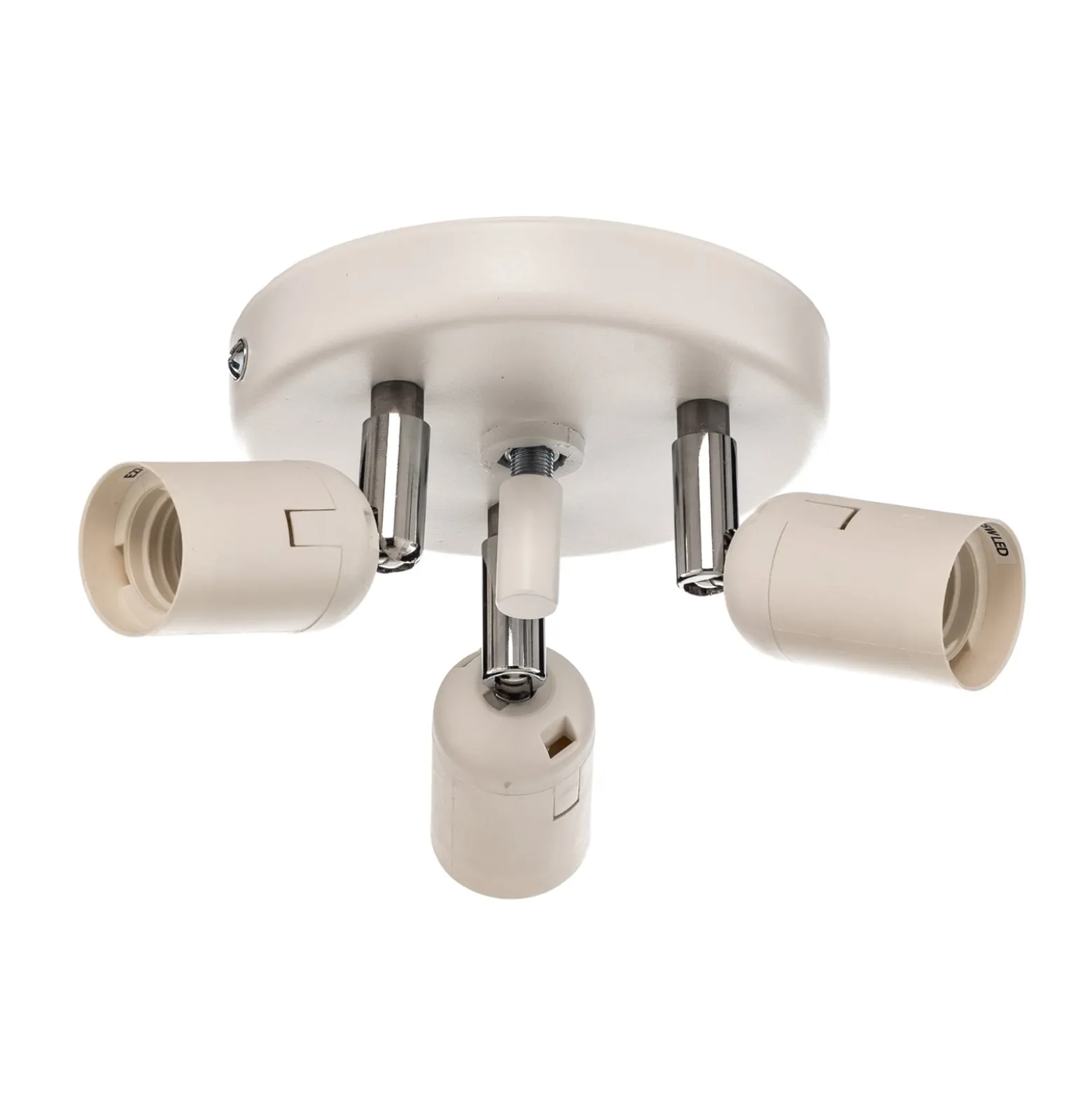 Euluna Roller Decke, Stoffschirm ecru, Ø 50 cm