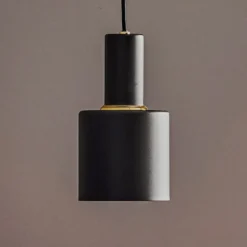 Euluna Selma Hängelampe, 1-flammig, schwarz, Ø 11 cm