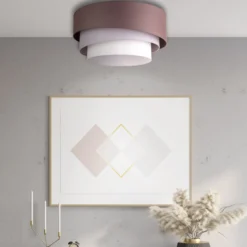 Euluna Trio Max Decke, Ø60cm, cappuccino/ecru/grau