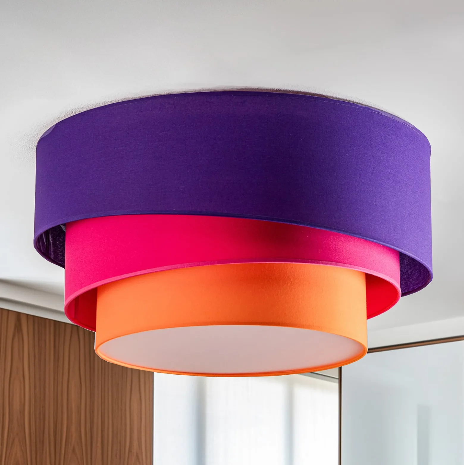 Euluna Trio Max Decke, Ø60cm, violett/pink/orange