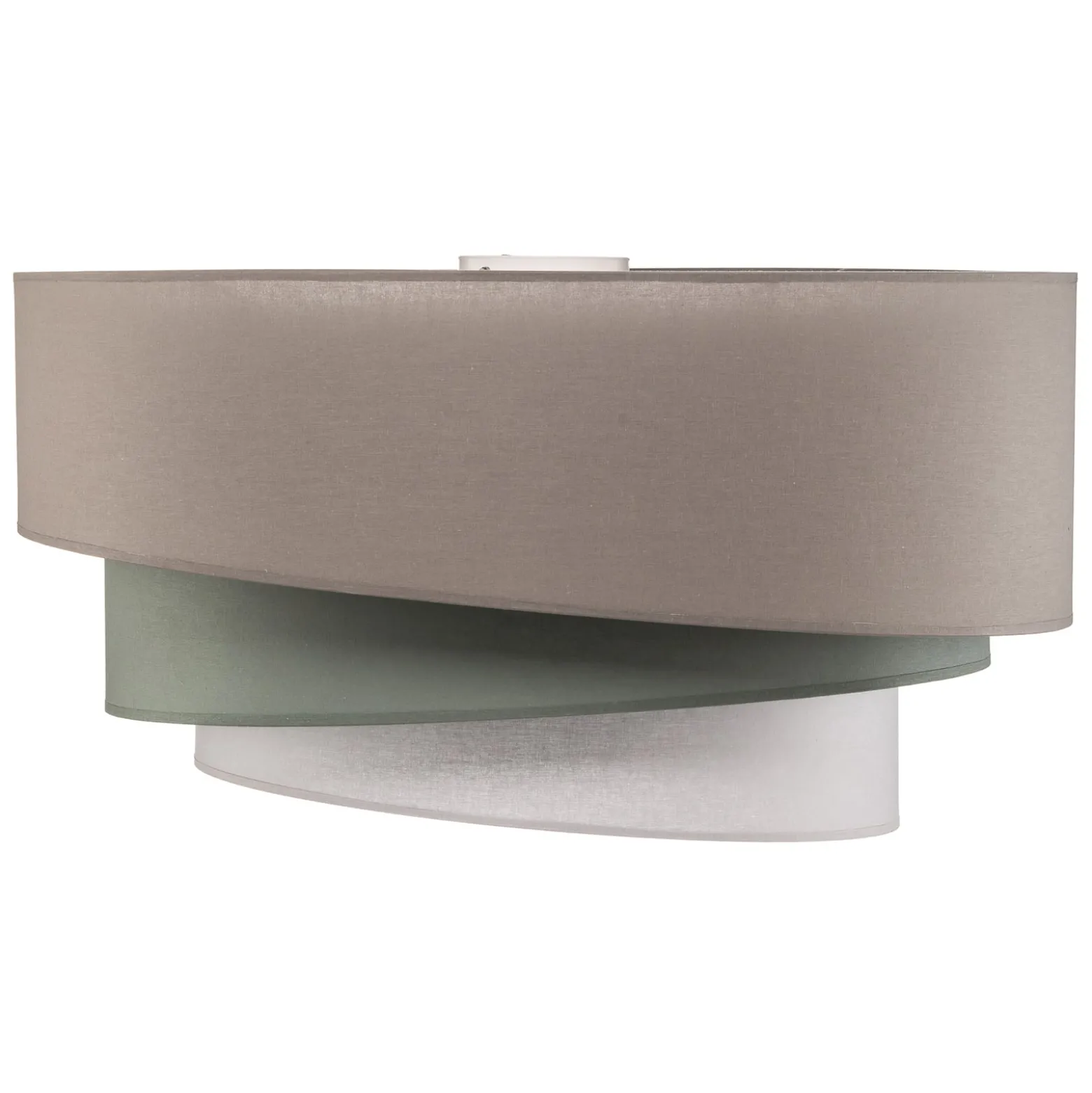 Euluna Trio monocolor Deckenleuchte, grau, Ø 60 cm, Textil