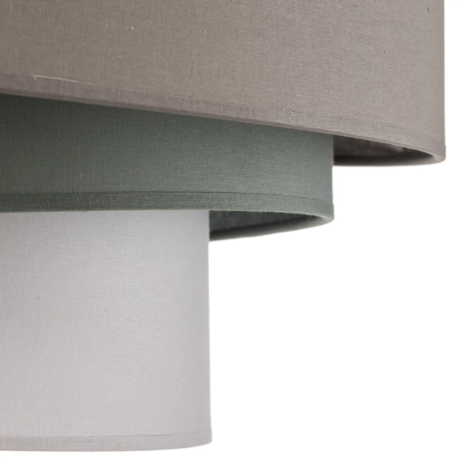 Euluna Trio monocolor Deckenleuchte, grau, Ø 60 cm, Textil