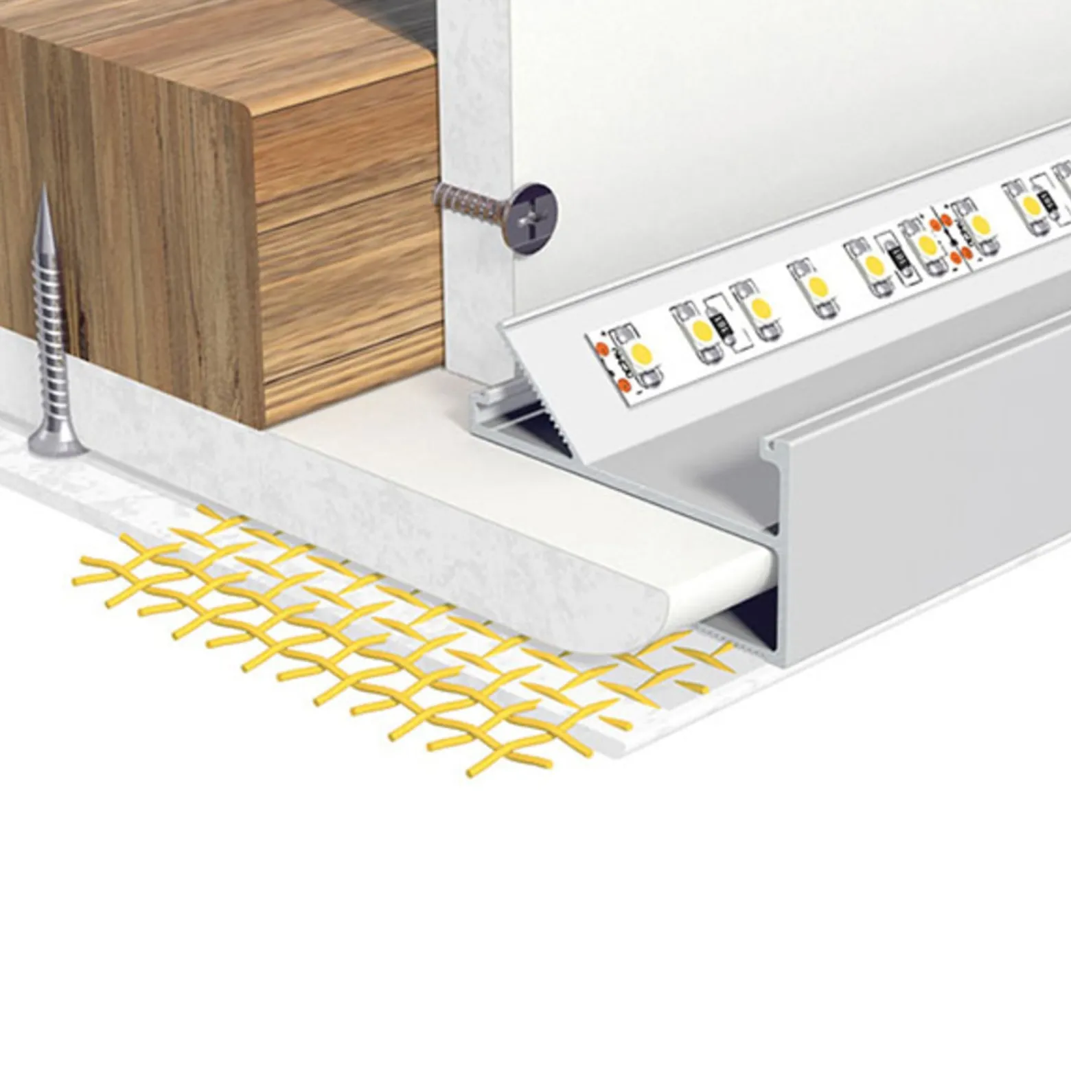 EVN APTBH Alu-Profil deckengerichtet 200cm alu