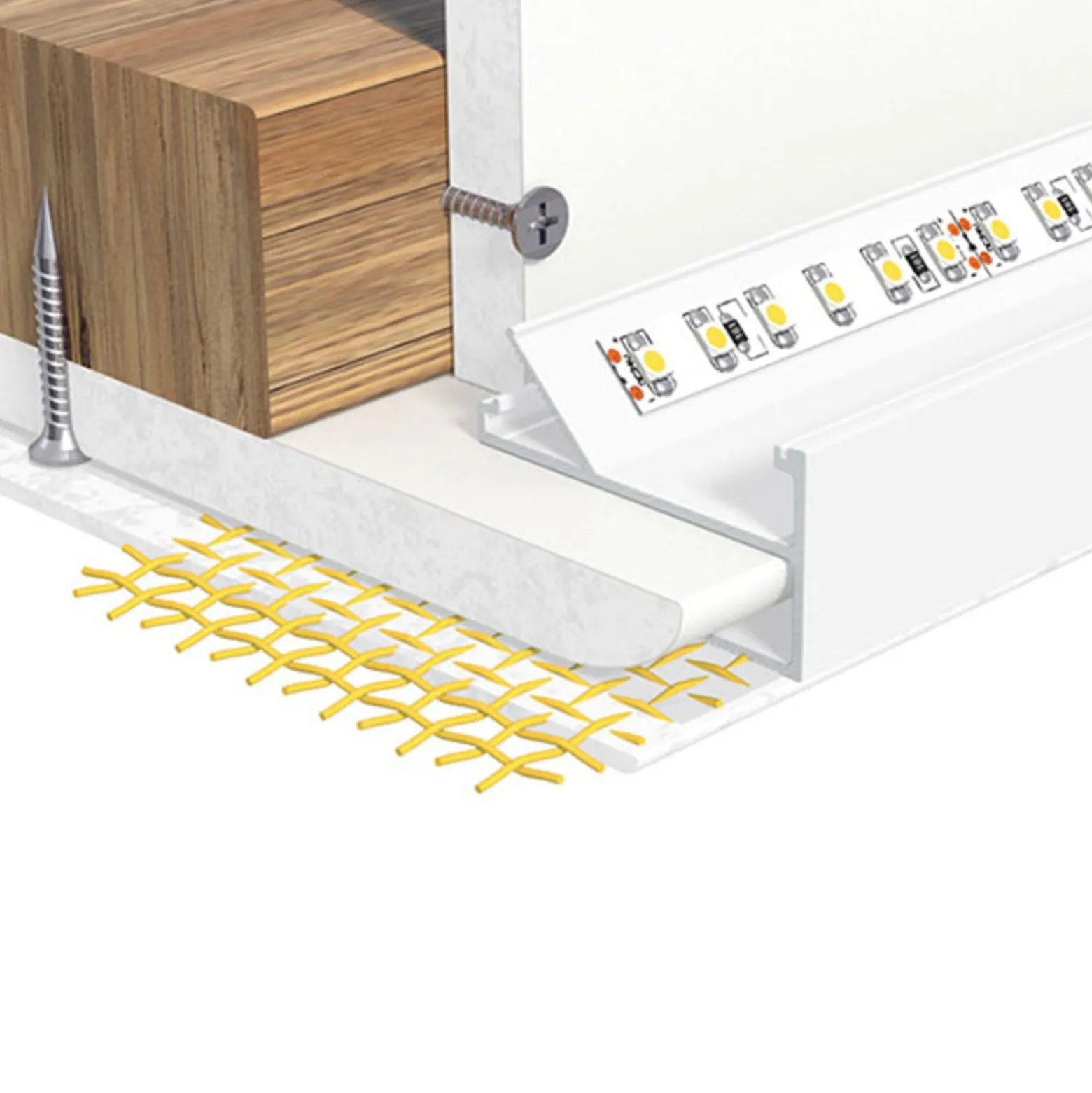 EVN APTBH Alu-Profil deckengerichtet 100cm weiß