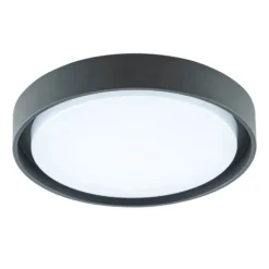EVN LED-Außendeckenleuchte Tectum, anthrazit, Ø 25 cm