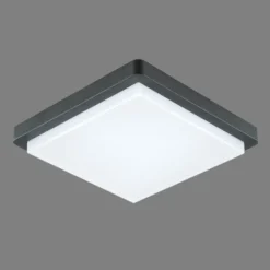 EVN LED-Außendeckenleuchte Tectum, 23x23 cm, anthrazit, 150°
