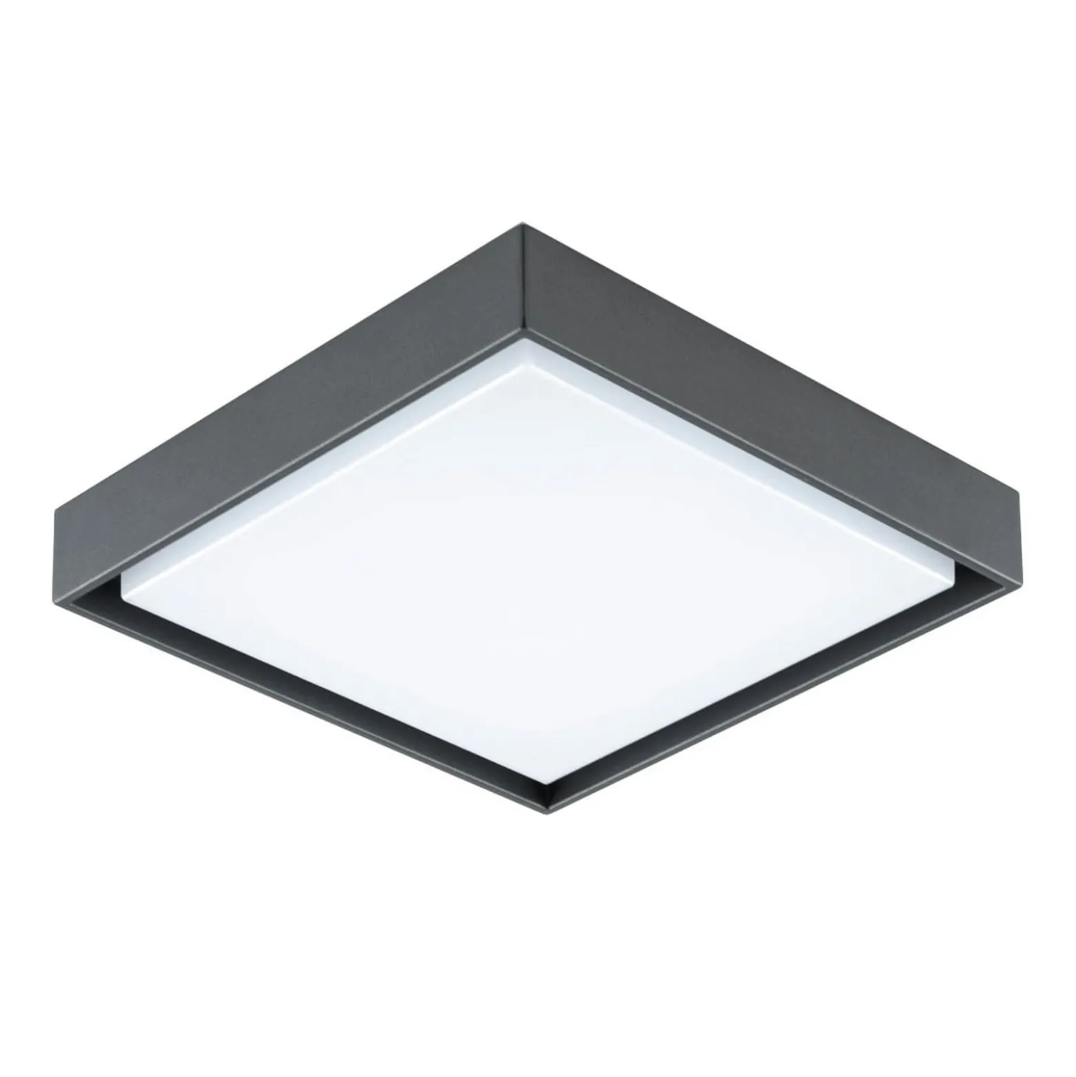 EVN LED-Außendeckenleuchte Tectum, 24x24 cm, anthrazit, 110°