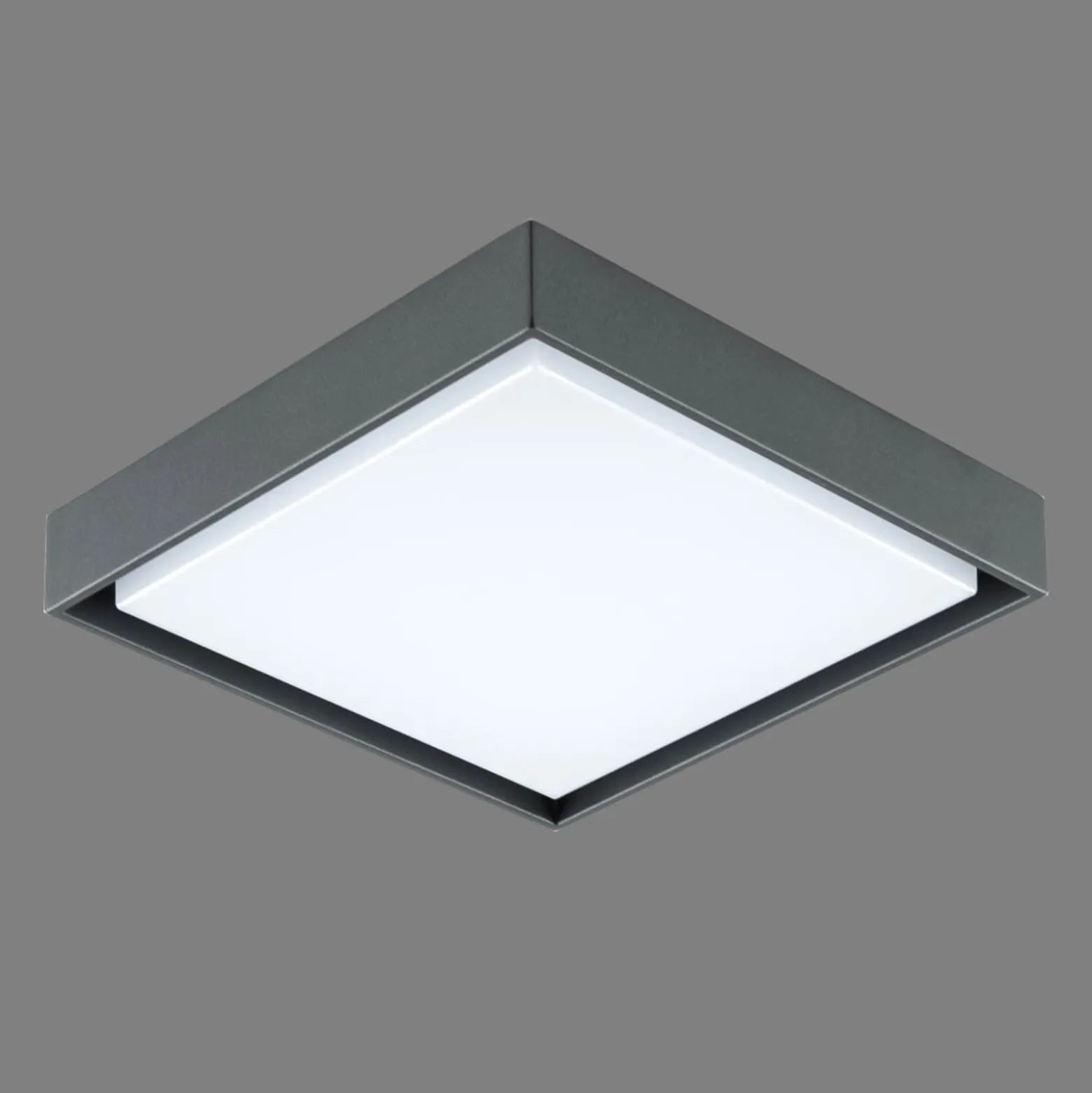 EVN LED-Außendeckenleuchte Tectum, 24x24 cm, anthrazit, 110°