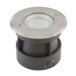 EVN Meerkat, rund, 60°, edelstahl, 6W, 3.000 K