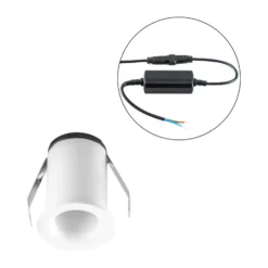 EVN Noblendo LED-Deckeneinbauleuchte weiß Ø 3,5 cm