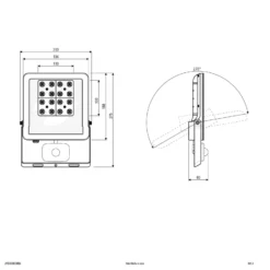 EVN Panthera Außenstrahler Sensor IP44 30W 3.000K