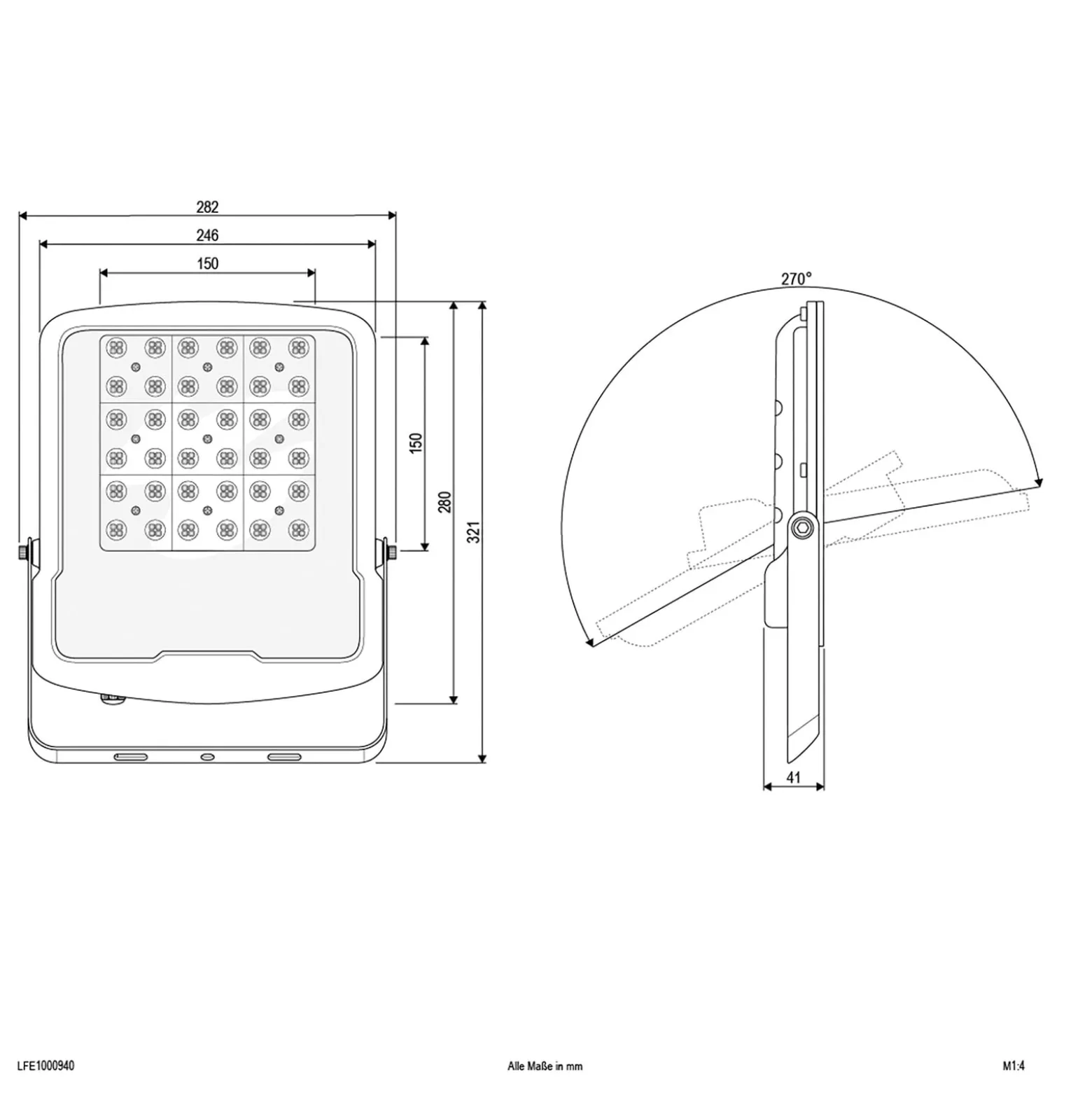 EVN Panthera LED-Außenstrahler IP65 100W 4.000K