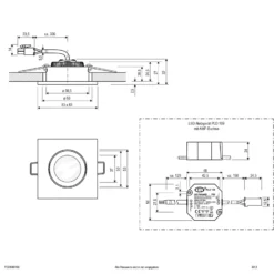 EVN PC20 Einbau eckig Phasendimmer 3000K weiß
