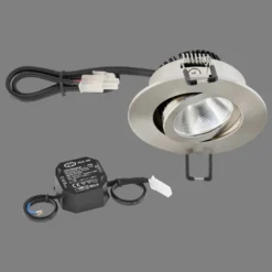EVN PC20 Einbaulampe rund Phasendimmer 3000K stahl