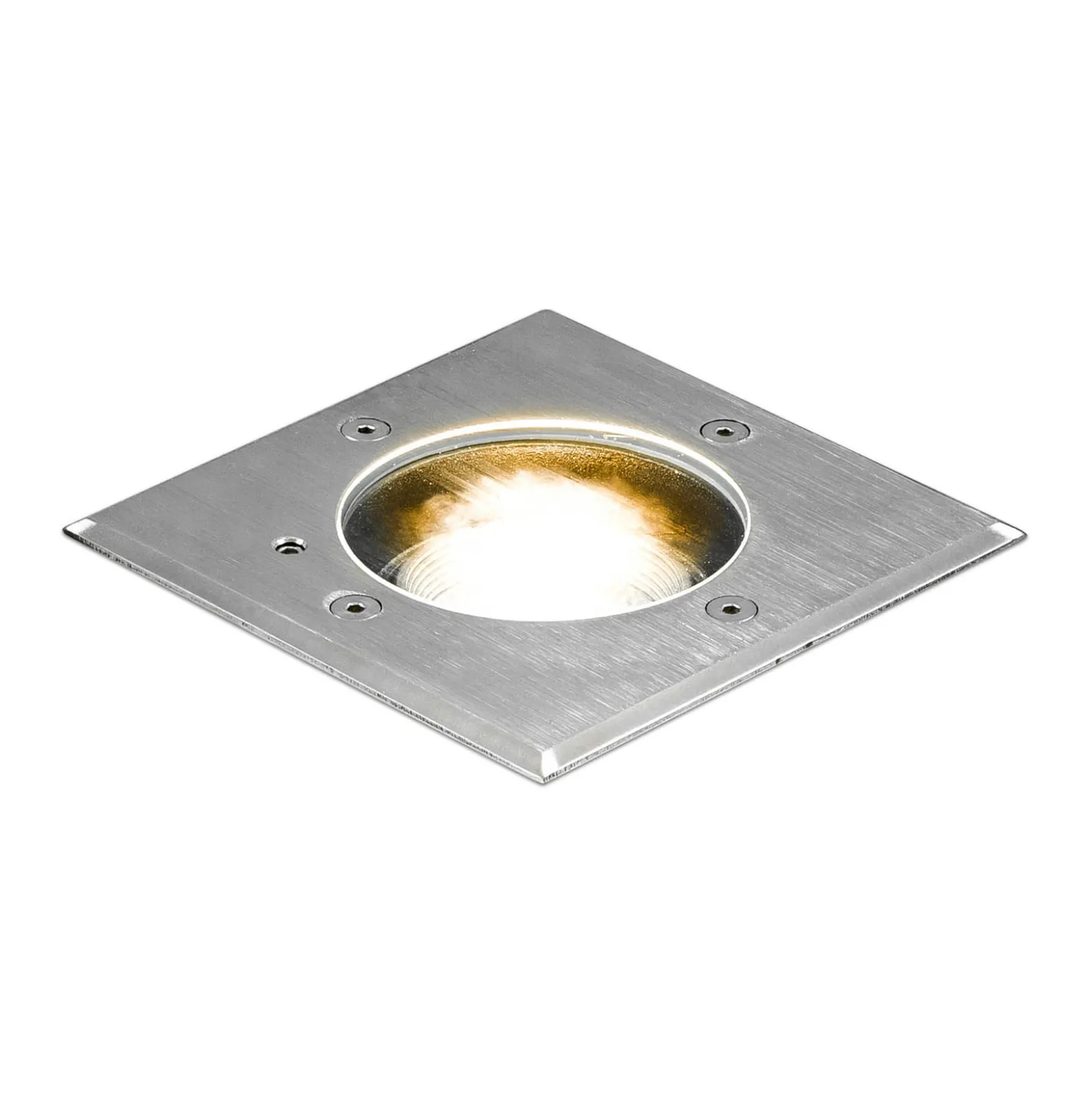 EVN Pentola Einbaulampe edelstahl 13,5x13,5 3.000K