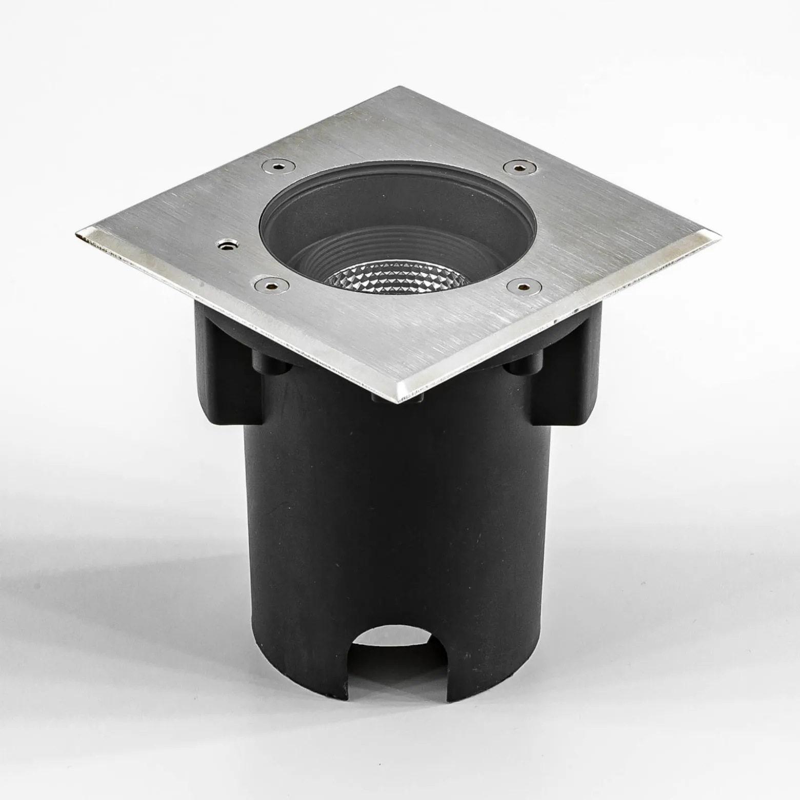 EVN Pentola Einbaulampe edelstahl 13,5x13,5 3.000K