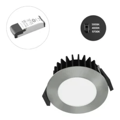 EVN Solido68 LED-Deckeneinbauleuchte 7W chrom