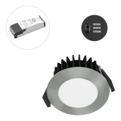 EVN Solido68 LED-Deckeneinbauleuchte 10W chrom