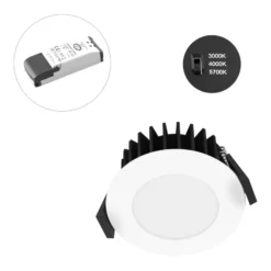 EVN Solido68 LED-Deckeneinbauleuchte 10W weiß