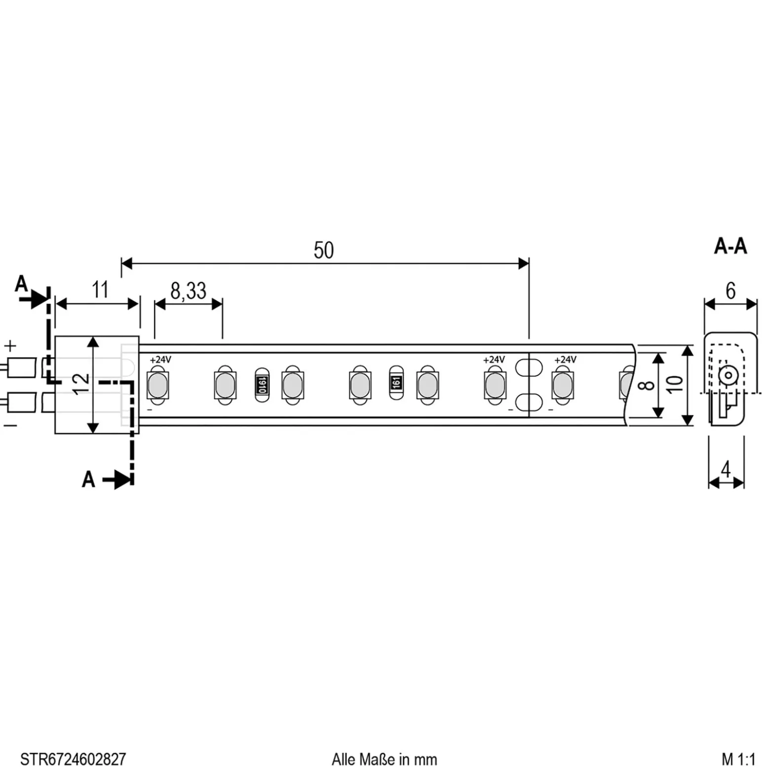 EVN STR6724 LED-Strip IP67 5m 48W 2.700K