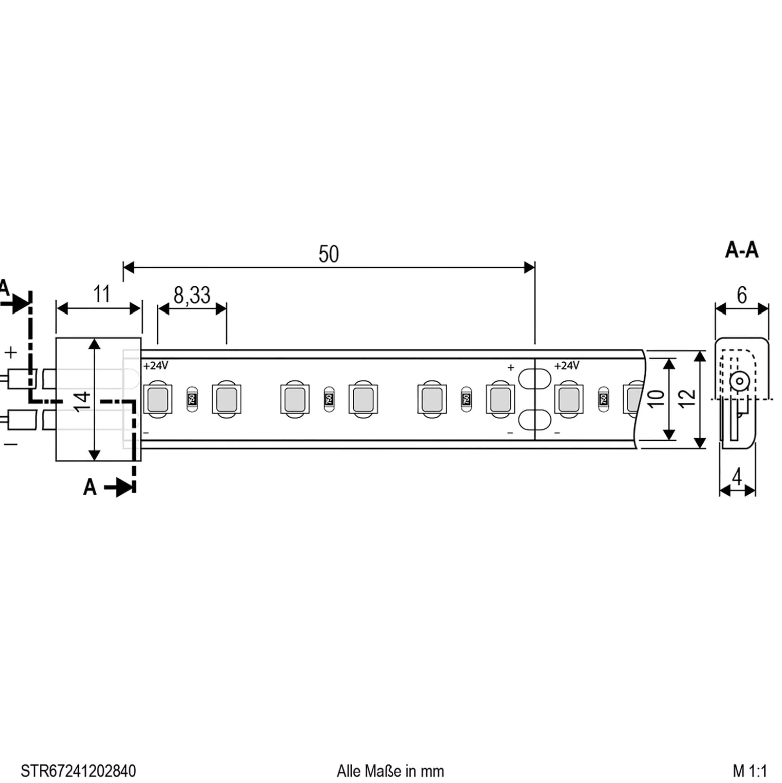 EVN STR6724 LED-Strip IP67 5m 72W 4.000K