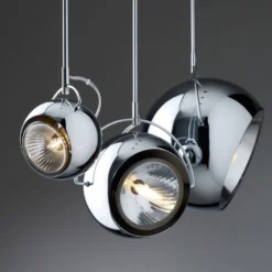 Fabbian Beluga Steel Chrom-Hängeleuchte, Ø 14 cm