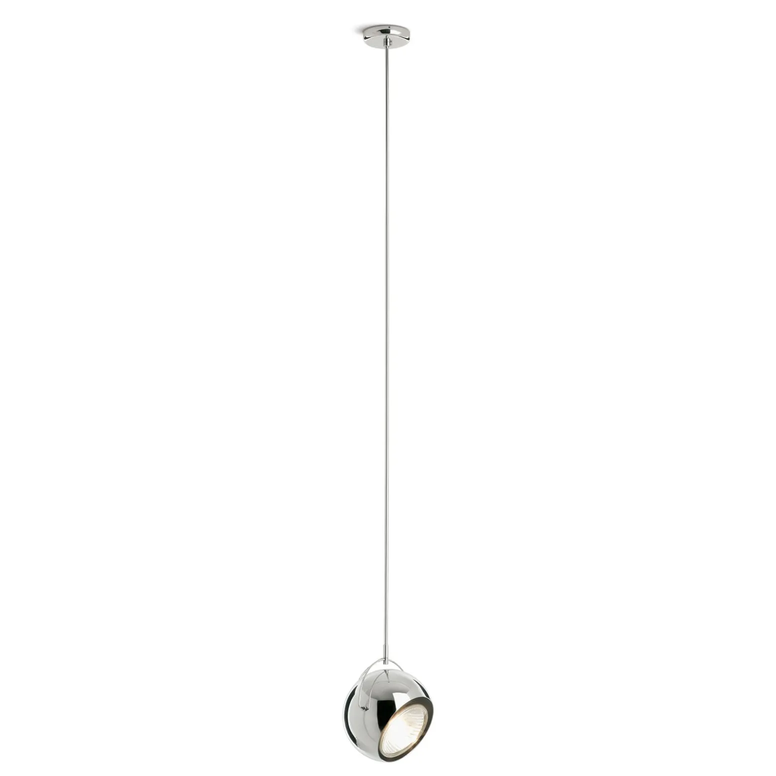Fabbian Beluga Steel Chrom-Hängeleuchte, Ø 14 cm