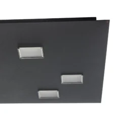 Fabbian Quarter - schwarze LED-Deckenlampe 7flg.