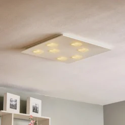 Fabbian Quarter - weiße LED-Deckenlampe 7flg.