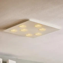 Fabbian Quarter - weiße LED-Deckenlampe 7flg.