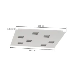 Fabbian Quarter - weiße LED-Deckenlampe 7flg.