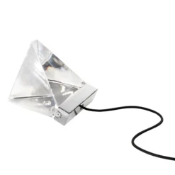 Fabbian Tripla - Kristall-LED-Tischleuchte, alu