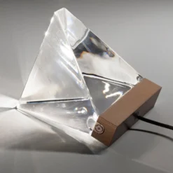 Fabbian Tripla - Kristall-LED-Tischleuchte, bronze