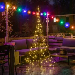 Fairybell Mast-Weihnachtsbaum 240 blink-LED 200cm