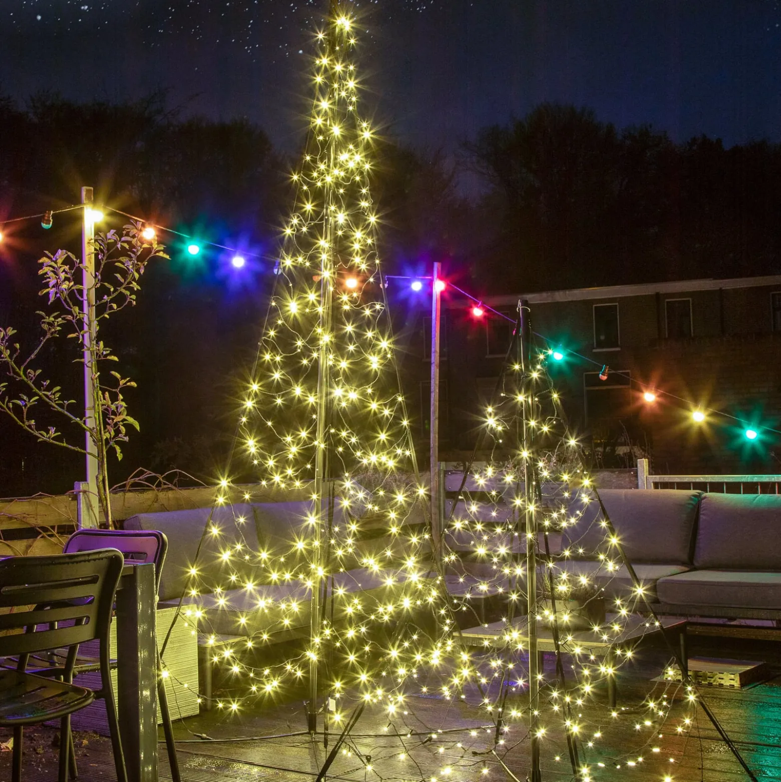 Fairybell Mast-Weihnachtsbaum 240 blink-LED 200cm