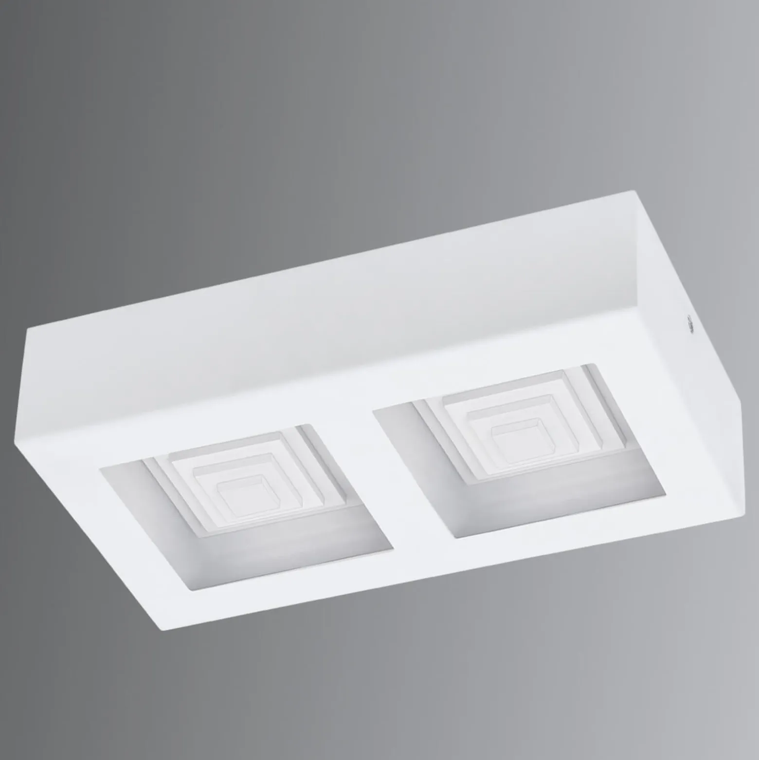 Ferreros - zweiflammige LED-Deckenlampe in Weiß