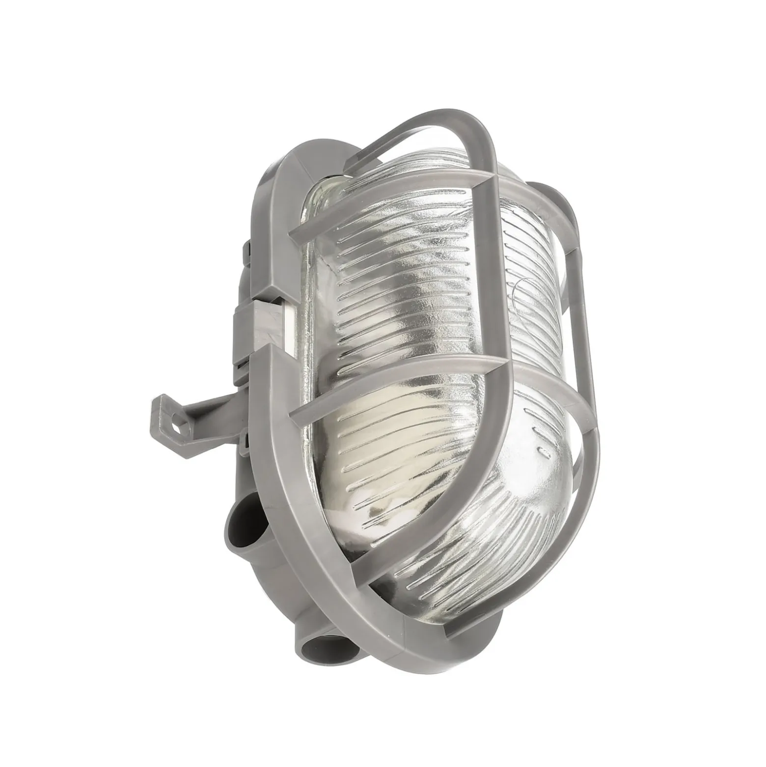 Feuchtraumlampe Sotano Retro grau 19 x 12 cm IP44 Kunststoff