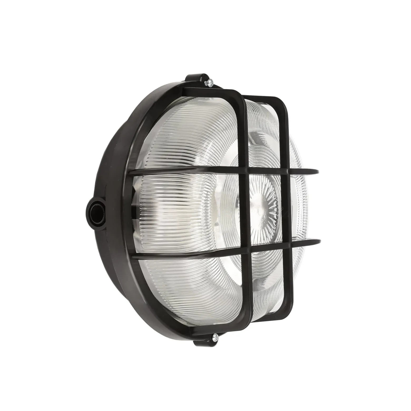 Feuchtraumlampe Sotano Retro schwarz Ø 18 cm Kunststoff IP44