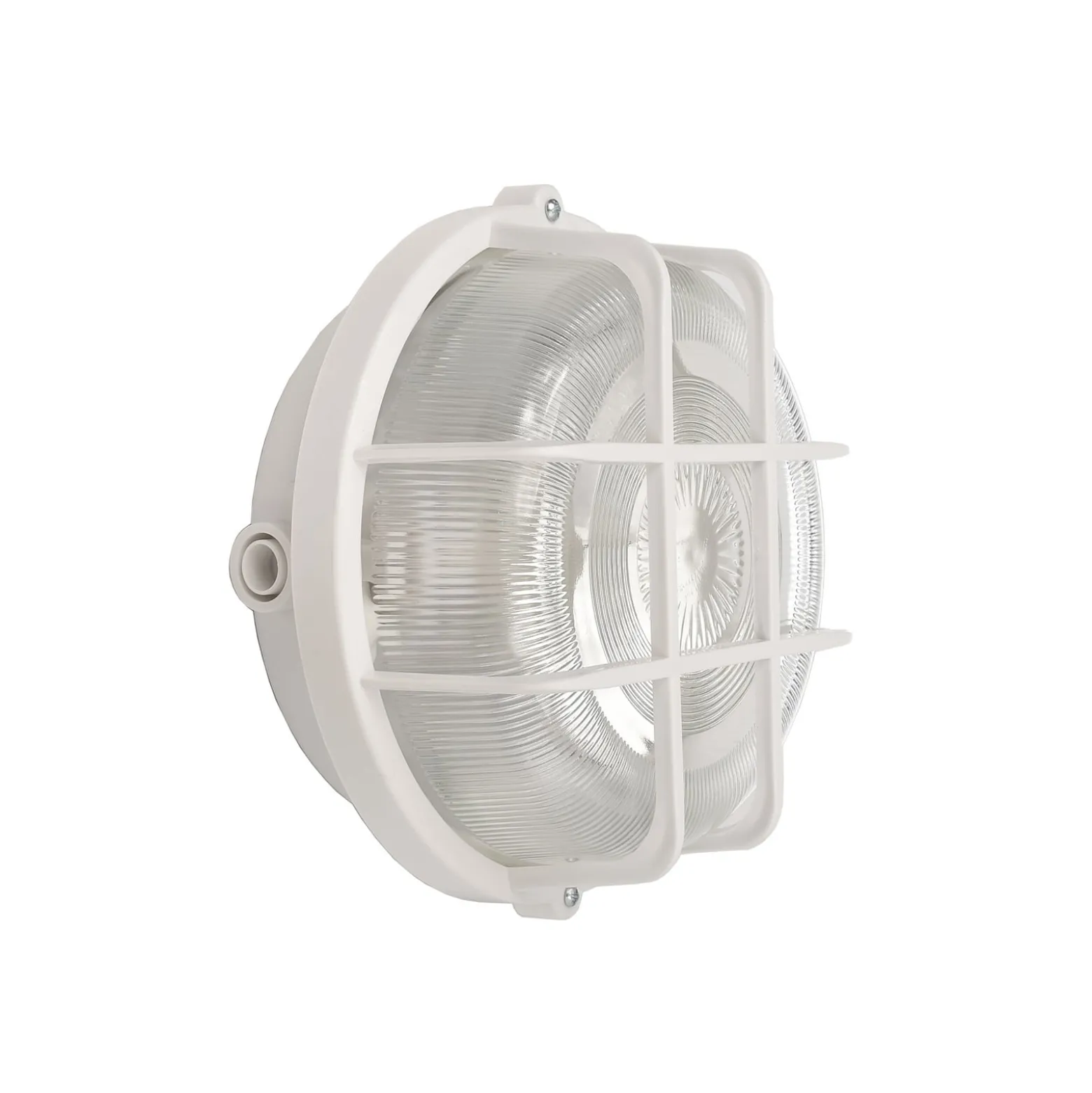 Feuchtraumlampe Sotano Retro, weiß, Ø 18 cm, Kunststoff IP44