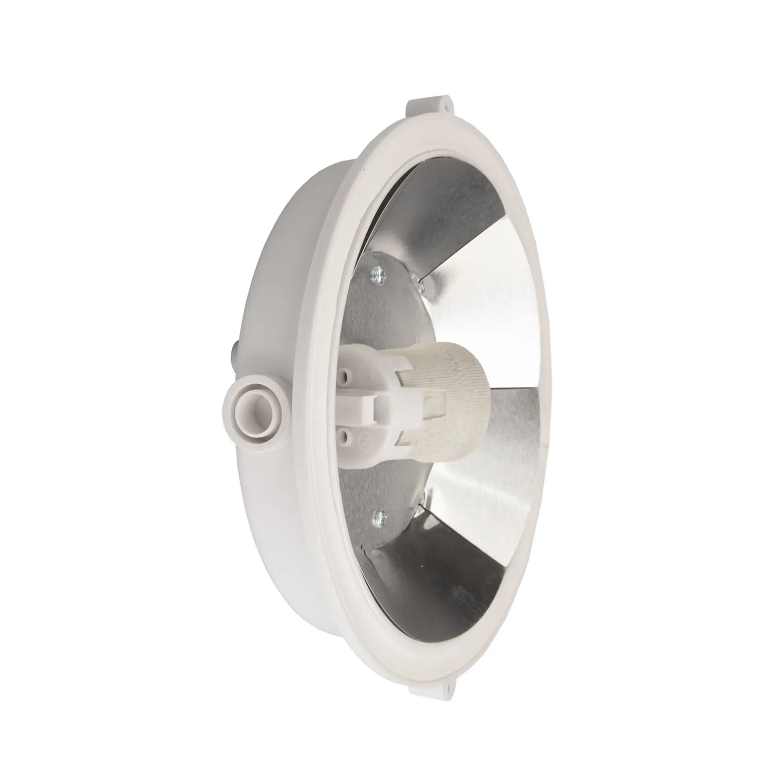 Feuchtraumlampe Sotano Retro, weiß, Ø 18 cm, Kunststoff IP44