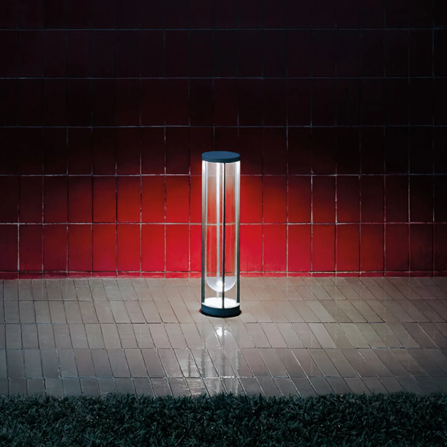 FLOS In Vitro Bollard 1, 2.700 K, 40 cm terracotta